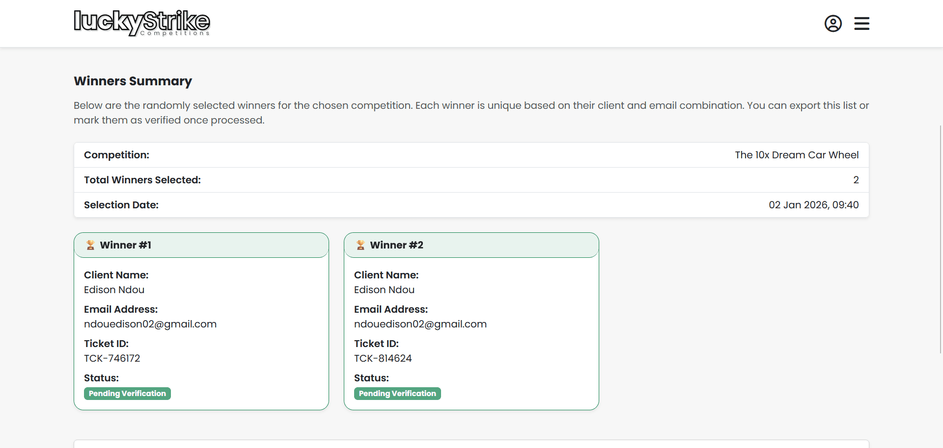 Lucky Strike Competitions